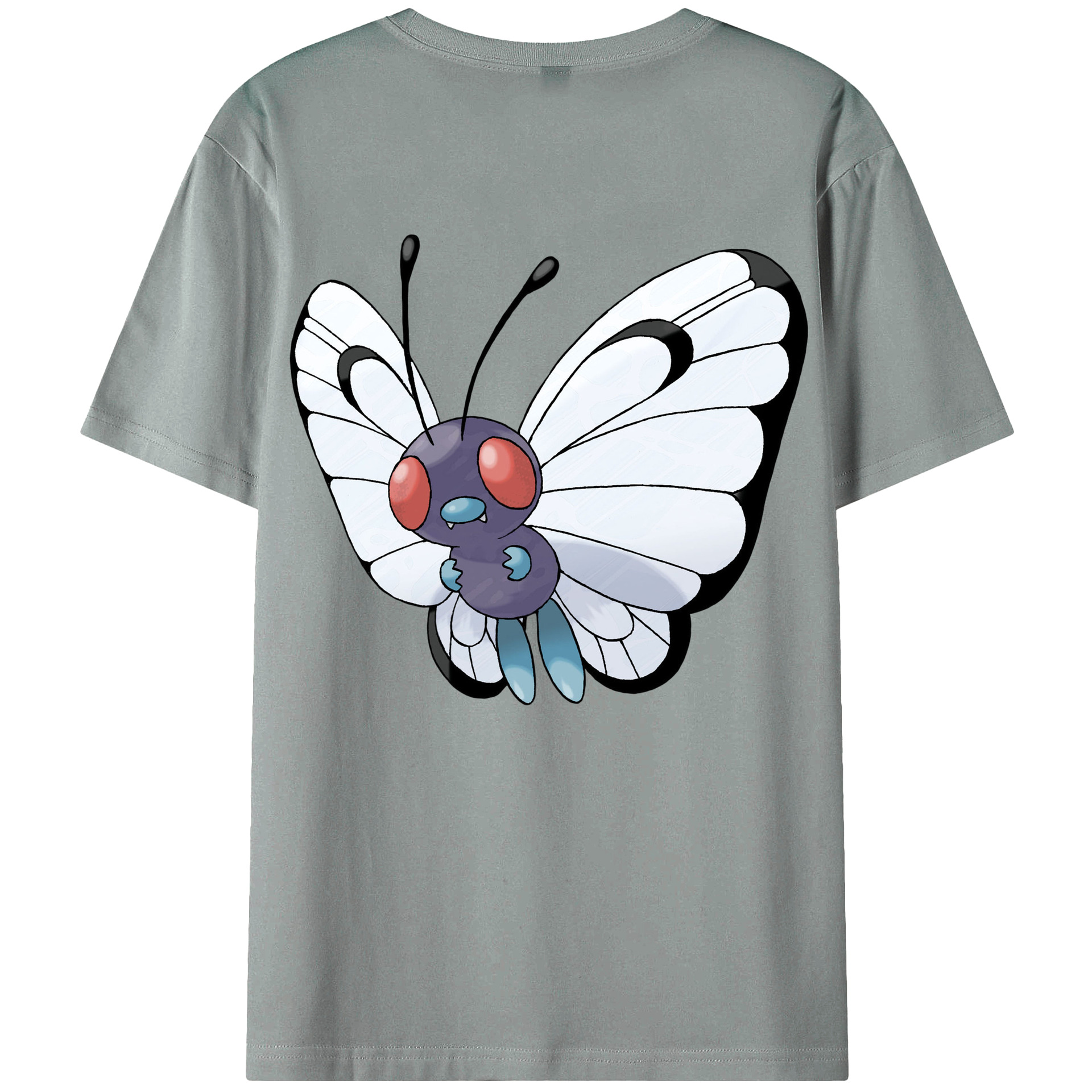（画像用） ポケットモンスター Pokémon 綿100％ メンズ半袖Tシャツ（バックプリント） 通気性